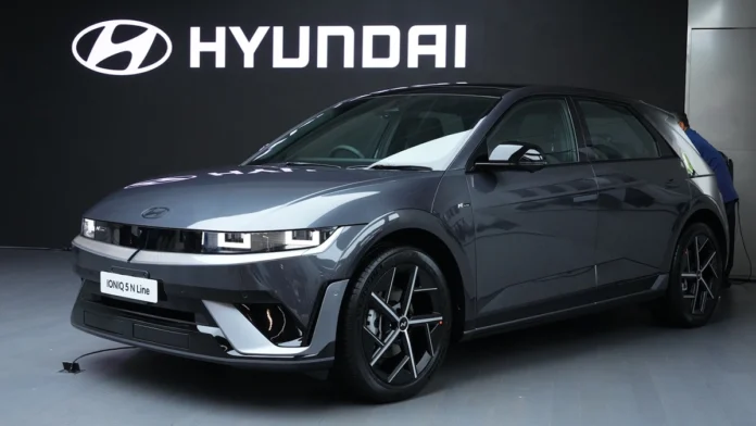 ถยนต์ไฟฟ้า The new 2026 IONIQ 5 N Line รุ่นประกอบไทย สีขาวดีไซน์สปอร์ต